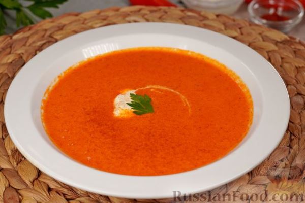 Крем-суп из запечённого перца